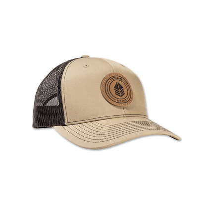 Leather Patch Hat – Khaki/Coffee