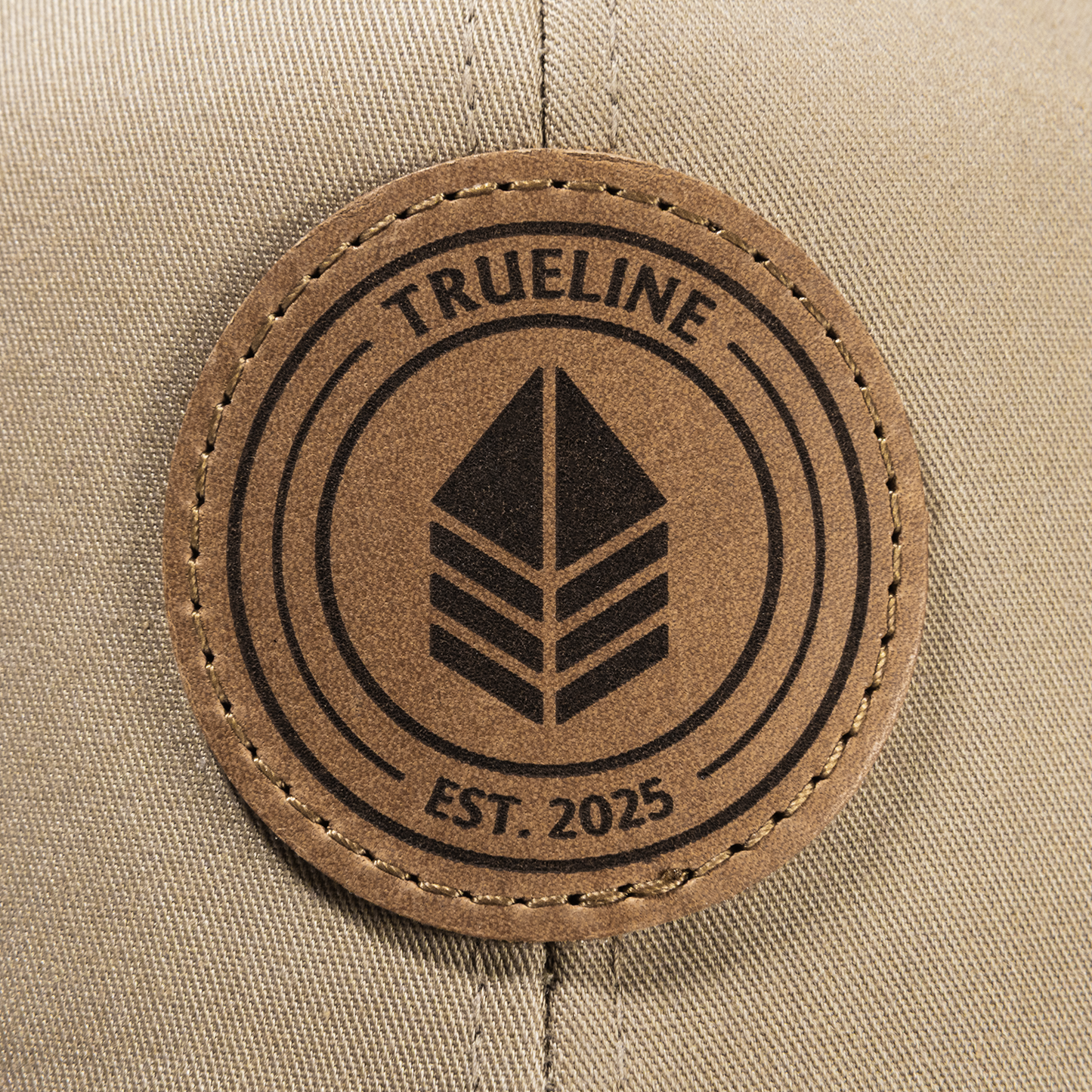 Leather Patch Hat – Khaki/Coffee