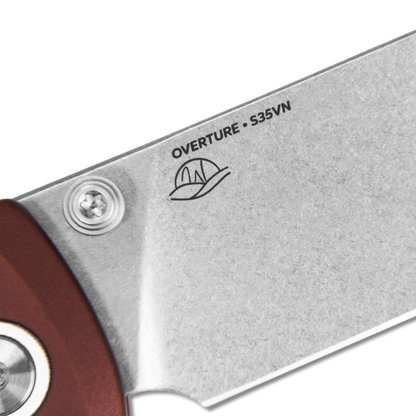 Overture Pocket Knife – Red Aluminum