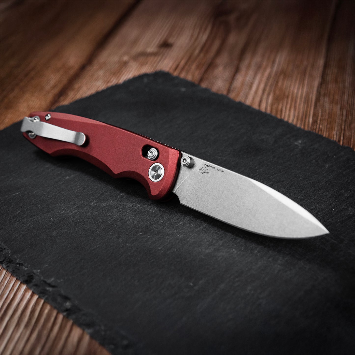 Overture Pocket Knife – Red Aluminum